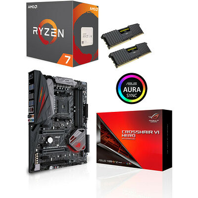 Kit d'évo AMD Ryzen 7 1800X (3.6 GHz) + Asus CROSSHAIR VI HERO + 16 Go