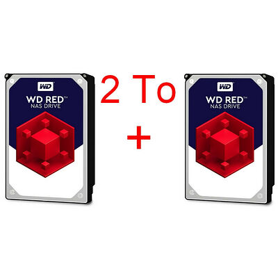 Lot de 2 disques durs Western Digital WD Red  1 To