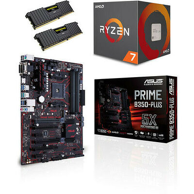 Kit d'évo AMD Ryzen 7 1700 (3.0 GHz) + Asus PRIME B350-PLUS + 16 Go