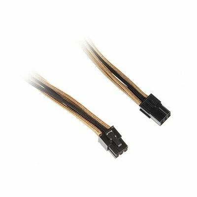Câble rallonge gainé PCI-E 6 broches BitFenix Alchemy, 45 cm, Or/Noir