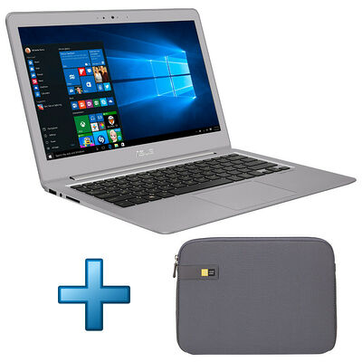 Asus ZenBook UX330UA-FC006T Gris + Case Logic Laptop Sleeve LAPS-113GR