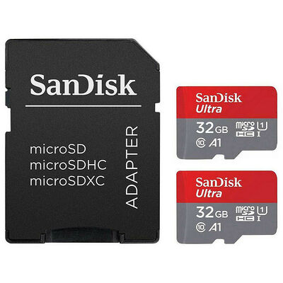 Lot de 2 SanDisk Ultra - Micro SDHC - UHS-I U1 A1 - 32 Go