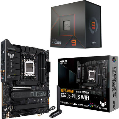Duo AMD Ryzen 9 7900X + Asus TUF GAMING X670E-PLUS WIFI