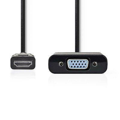 Nedis Câble HDMI vers VGA Noir (20 cm)