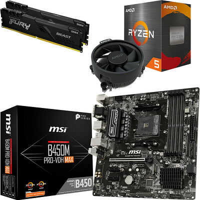 Kit évo AMD Ryzen 7 5800X (3.8 GHz) + MSI MPG B550 Gaming Plus + CORELIQUID  240R - Kit d'évolution - Top Achat