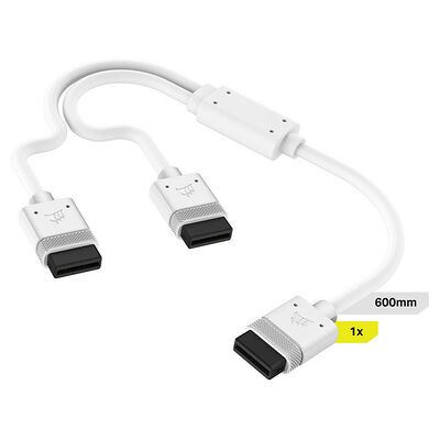 Corsair iCue Link - Câble en Y 600 mm (Blanc)
