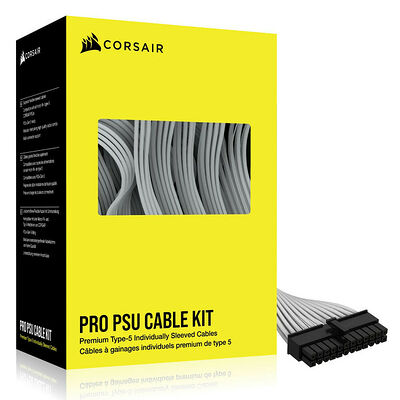 Corsair Premium Kit Pro de câbles d"alimentation gainés Type 5 - Blanc