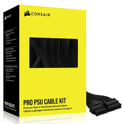 Corsair Premium Kit Pro de câbles d"alimentation gainés Type 5 - Noir