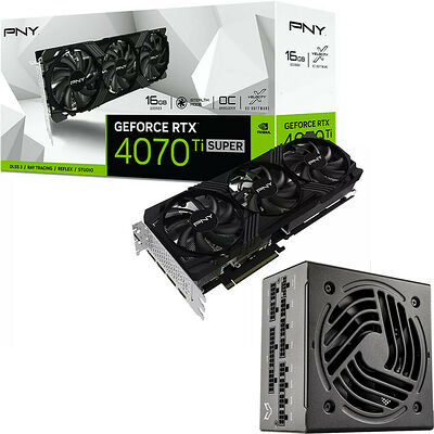 PNY GeForce RTX 4070 Ti SUPER VERTO OC + Fox Spirit HG750 - 750W