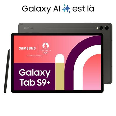Samsung Galaxy Tab S9+ 12.4" (SM-X810) - 512 Go Anthracite Wi-Fi