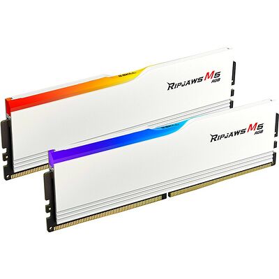 DDR5 G.Skill RipJaws M5 Blanc RGB - 64 Go (2 x 32 Go) 6000 MHz - CAS 32