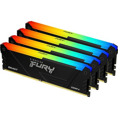 DDR4 Kingston Fury Beast RGB - 32 Go (4 x 8 Go) 3200 MHz - CAS 16