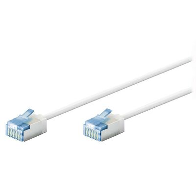 Goobay Câble RJ45 Slim Cat 6a U/FTP - Blanc - 3 m