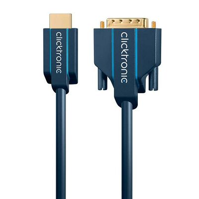 Clicktronic Câble HDMI / DVI - Noir - 5 m