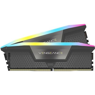 DDR5 Corsair Vengeance RGB Gris - 32 Go (2 x 16 Go) 6400 MHz - CAS 32