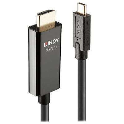 Lindy Câble HDMI / USB-C - Noir - 7.5 m