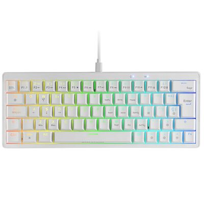 Mars Gaming MKMINIPRO - Switchs Yellow (Blanc) (AZERTY)