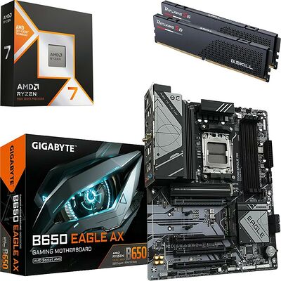 Kit évo Ryzen 7 9800X3D + B650 EAGLE AX + 32 Go