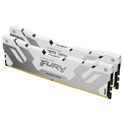 DDR5 Kingston Fury Renegade Blanc/Argent - 64 Go (2 x 32 Go) 6400 MHz - CAS 32