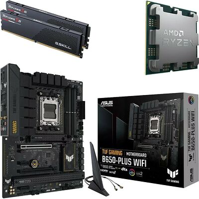 Kit évo Ryzen 7 9800X3D (Bulk) + TUF GAMING B650-PLUS WIFI + 32 Go