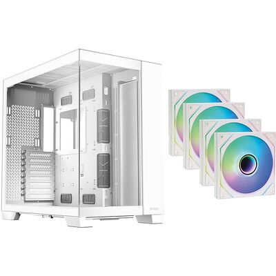 Antec C8 - Blanc + 4 ventilateurs Fox Spirit LightFlow ARGB
