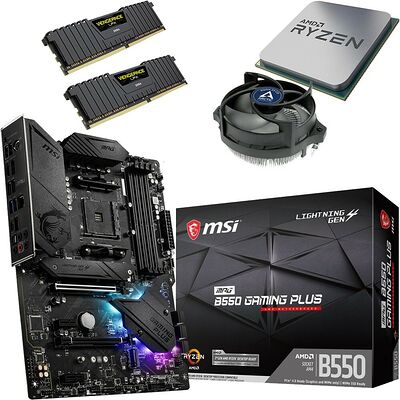 Kit évo Ryzen 5 5500 (Bulk) + B550 Gaming Plus + Alpine 23 CO + 32 Go