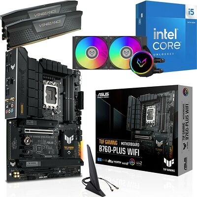 Kit évo Core i5-14600K + TUF GAMING B760-PLUS WIFI + Lightflow GX240 + 32 Go
