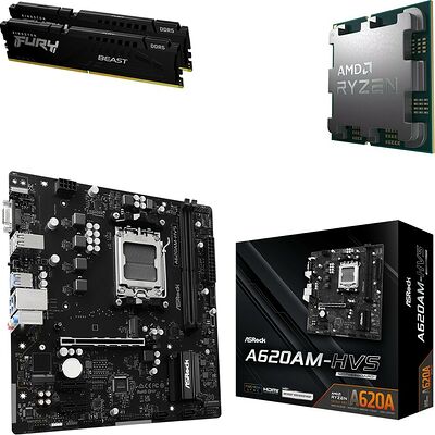 Kit évo Ryzen 5 7500F (Tray) + A620AM-HVS + 32 Go