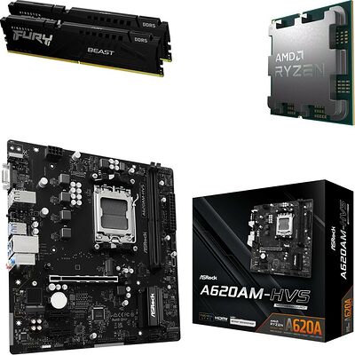 Kit évo Ryzen 5 8400F (Tray) + A620AM-HVS + 32 Go