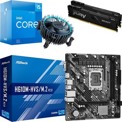 Kit évo Core i5-12400F + H610M-HVS/M.2 R2.0 DDR4 + 16 Go