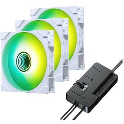 Phanteks M25G2-140 D-RGB Reverse - Blanc (Pack de 3) + Contrôleur
