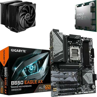 Trio AMD Ryzen 5 7500X3D (Tray) + GIGABYTE B650 EAGLE AX + Pure Rock Pro 3 Black