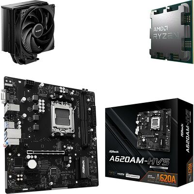 Trio AMD Ryzen 5 7500X3D (Tray) + ASRock A620AM-HVS + Pure Rock 3 Black