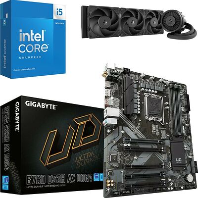 Trio Intel Core i5-14600KF + GIGABYTE B760 DS3H AX DDR4 + Freezer III Pro 360