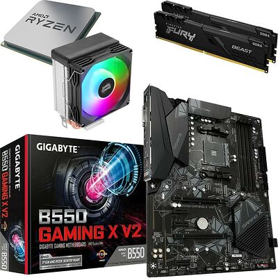 Kit évo Ryzen 5 5500 (Tray) + B550 GAMING X V2 + MCPU-X2 + 16 Go