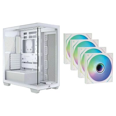 Corsair 3500X - Blanc + 4 ventilateurs Fox Spirit LightFlow ARGB