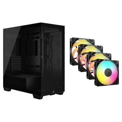 Corsair 3500X - Noir + 4 Ventilateurs RS120 ARGB