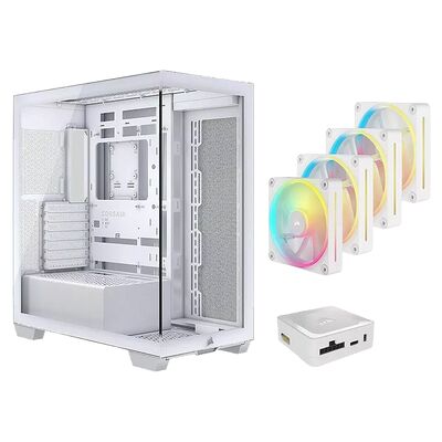 Corsair 3500X - Blanc + 4 Ventilateurs LX120