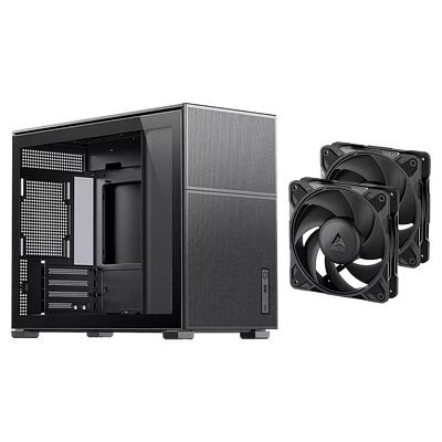 Jonsbo D31 Mesh - Noir + 2 ventilateurs Arctic P12 Pro