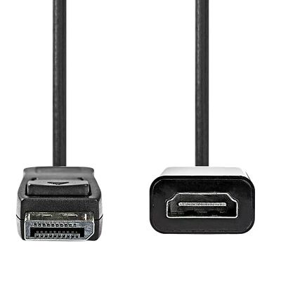 Nedis Câble DisplayPort Mâle vers HDMI Femelle - Noir - 20 cm