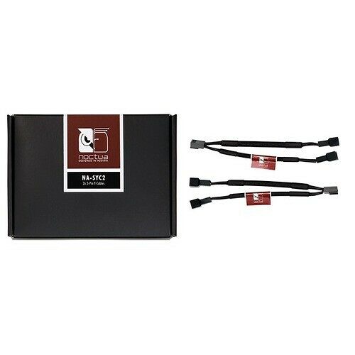 2 x Câble adaptateur 3 broches vers 2x3 broches Noctua NA-SYC2 - 11 cm
