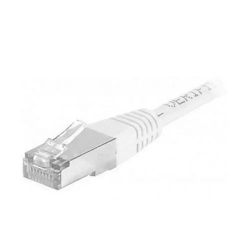 Câble Ethernet plat RJ45 CAT6 - Plat, 5 m - Blanc