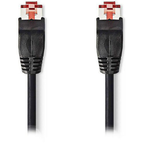 Câble ethernet RJ45 CAT6 U/UTP - Noir - 1 mètre - Nedis