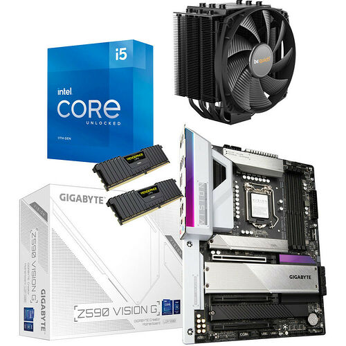 Kit évo Intel Core i5-11600K + Gigabyte Z590 VISION G + Dark Rock 4 + 16 Go