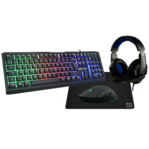 The G-LAB Combo KRYPTON - Clavier Gaming AZERTY USB Anti-Ghosting + Souris  Gaming 6 boutons 3200 dpi - Pack Gamer filaire PC PS4 Xbox One Mac