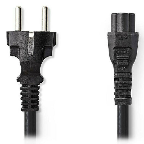 Double câble d'alimentation PC - 3 mètres - Noir - Cable divers /  Adaptateur - Top Achat