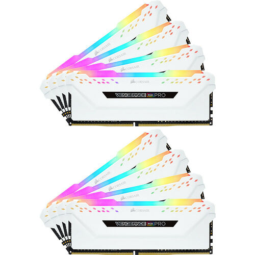 DDR4 Corsair Vengeance RGB PRO Blanc - 256 Go (8 x 32 Go) 3200 MHz - CAS 16