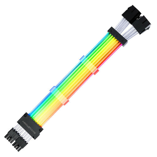 Jeanny Câbles d'alimentation ATX RGB 2X 8 Broches 5V Rallonge Câble  Alimentation RGB PC Câble 2X 8PIN Adressable pour Carte Mère : :  Informatique