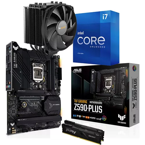 Kit évo Intel Core i7-11700K + Asus TUF Z590-PLUS + Dark Rock 4 +