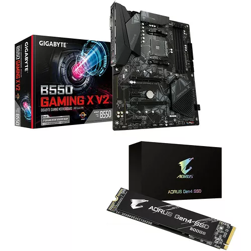 Gigabyte B550 Gaming X V2 + Aorus Gen4 SSD 500 Go - Carte mère AM4 - Top  Achat